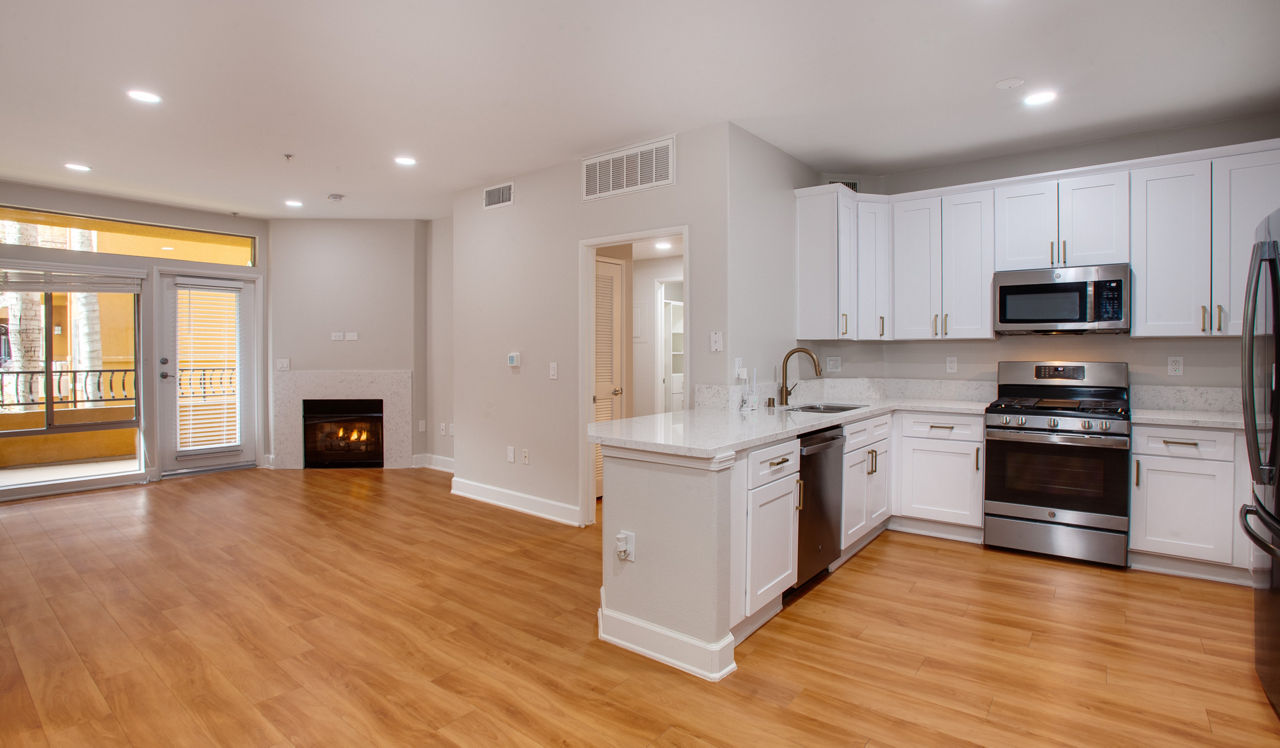 Palazzo East - Los Angeles, CA - Kitchen and Living Room