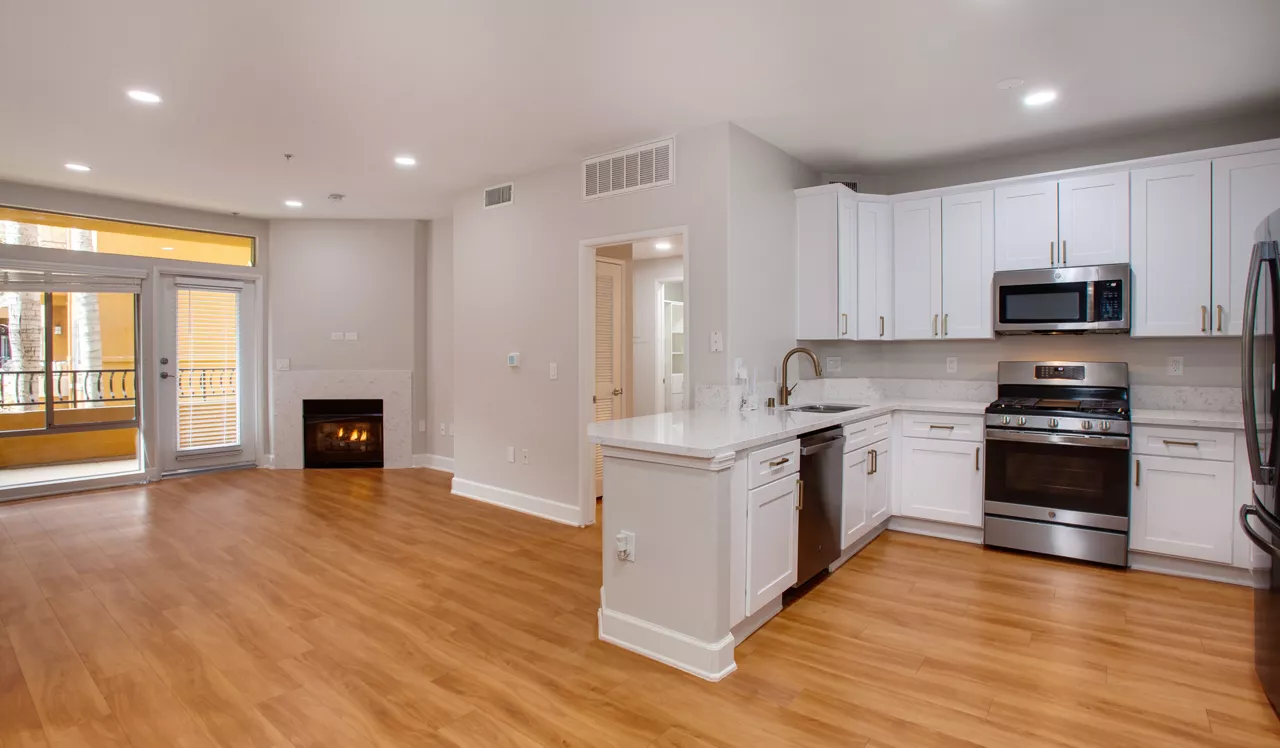 Palazzo East - Los Angeles, CA - Kitchen and Living Room