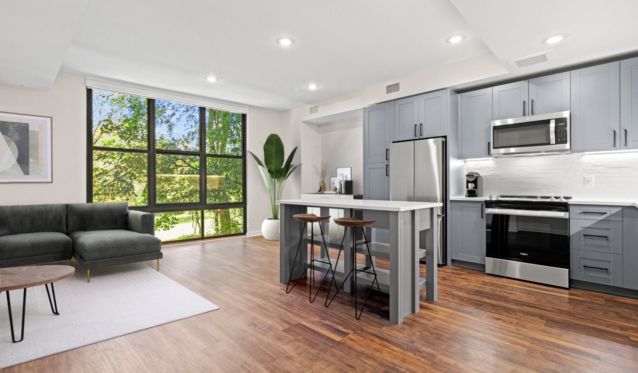 Upton Place - The Parc - Interior Kitchen and Living Room