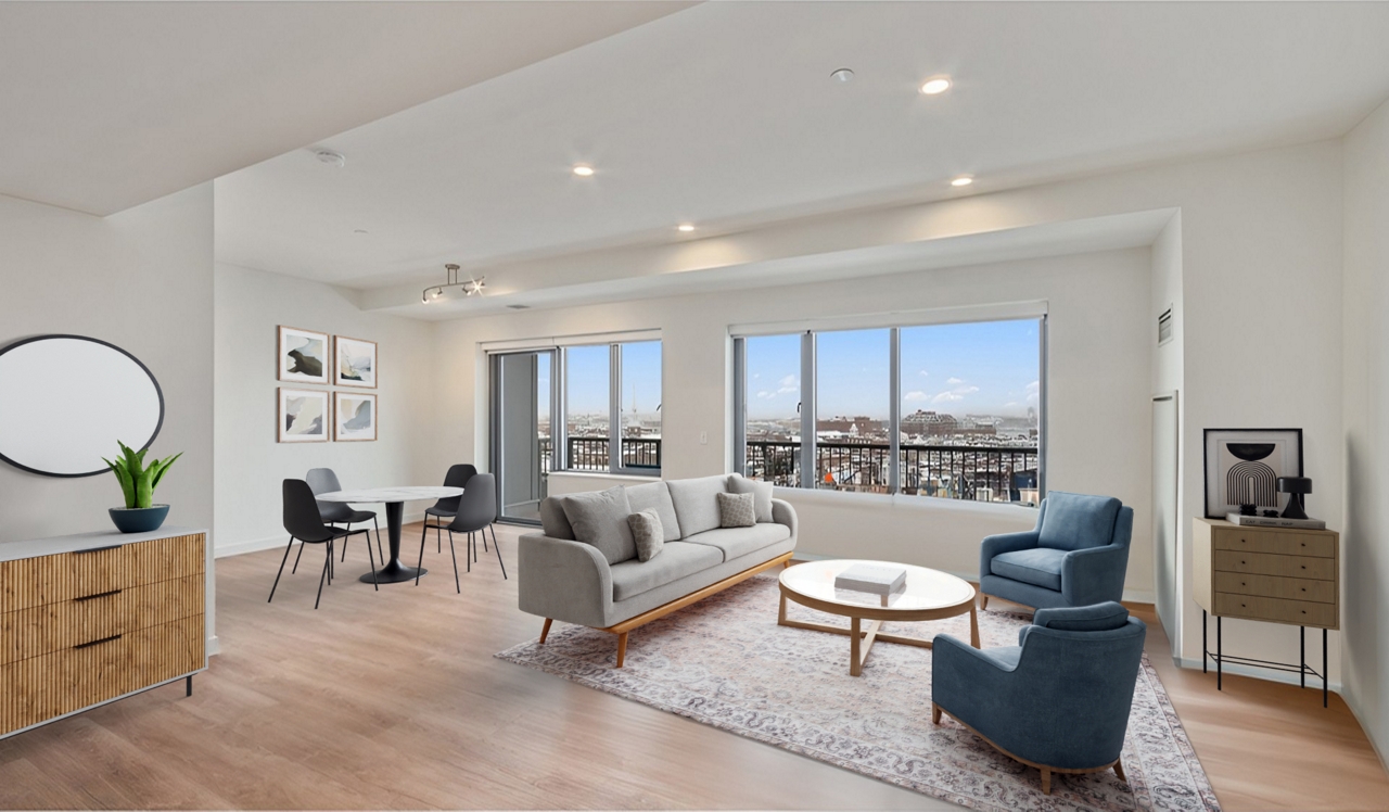 One Canal Apartment Homes - Boston, MA - Living Room