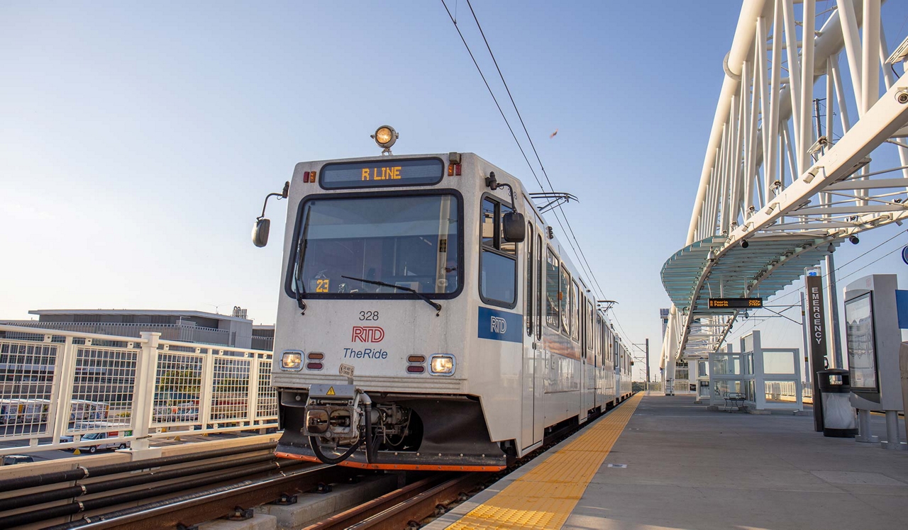 Fremont - Aurora, CO - RTD Station.<div style="text-align: center;">&nbsp;</div>
<div style="text-align: center;">The RTD R-Line is just outside of campus and offers direct access by rail to all of the greater Denver metropolitan area.&nbsp;</div>
