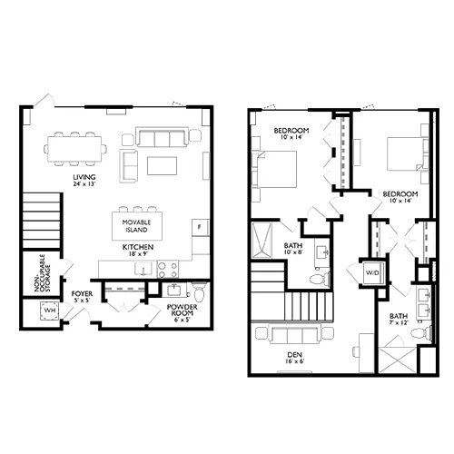Ravel and Royale - Bethesda, MD - Floor Plan Diagram