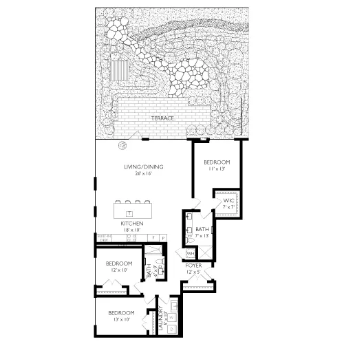 Ravel and Royale - Bethesda, MD - Floor Plan Diagram