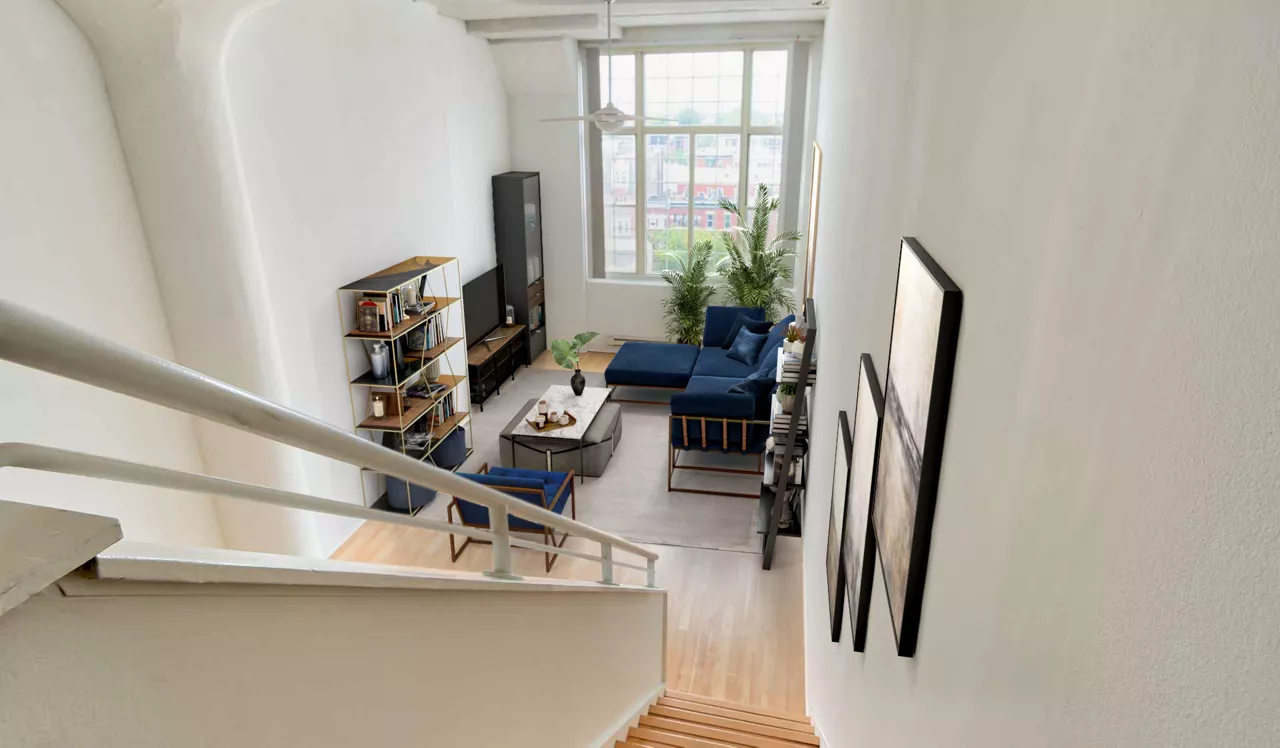 The Riverloft Apartment Homes - Philadelphia, PA - Kitchen and Living Room