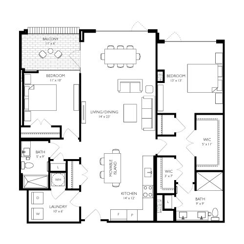 Ravel and Royale - Bethesda, MD - Floor Plan Diagram
