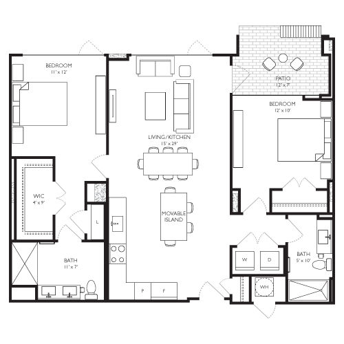 2D Diagram Furnished
