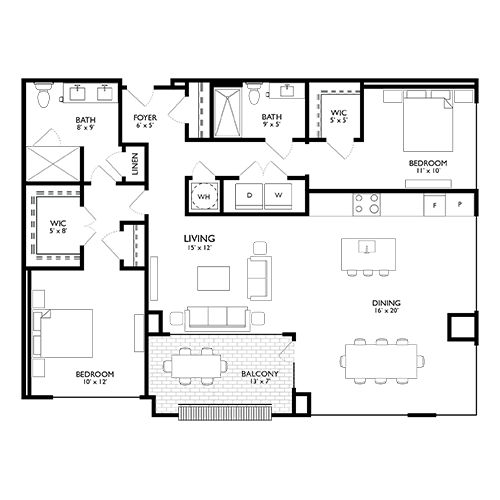 Ravel and Royale - Bethesda, MD - Floor Plan Diagram