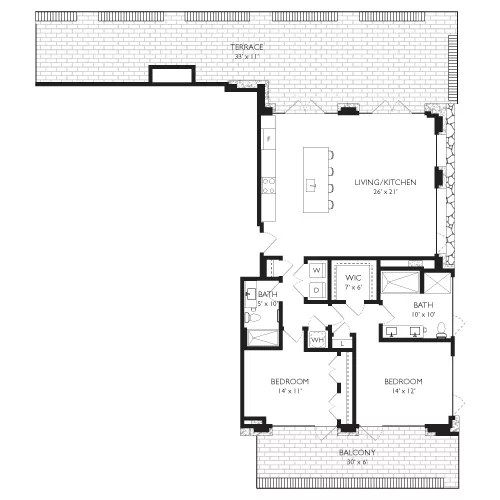 Ravel and Royale - Bethesda, MD - Floor Plan Diagram