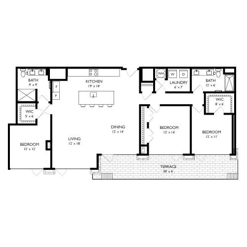 Ravel and Royale - Bethesda, MD - Floor Plan Diagram
