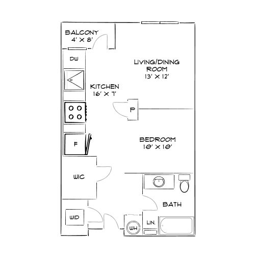 Arapahoe Square - Denver, CO - Floor Plan Diagram