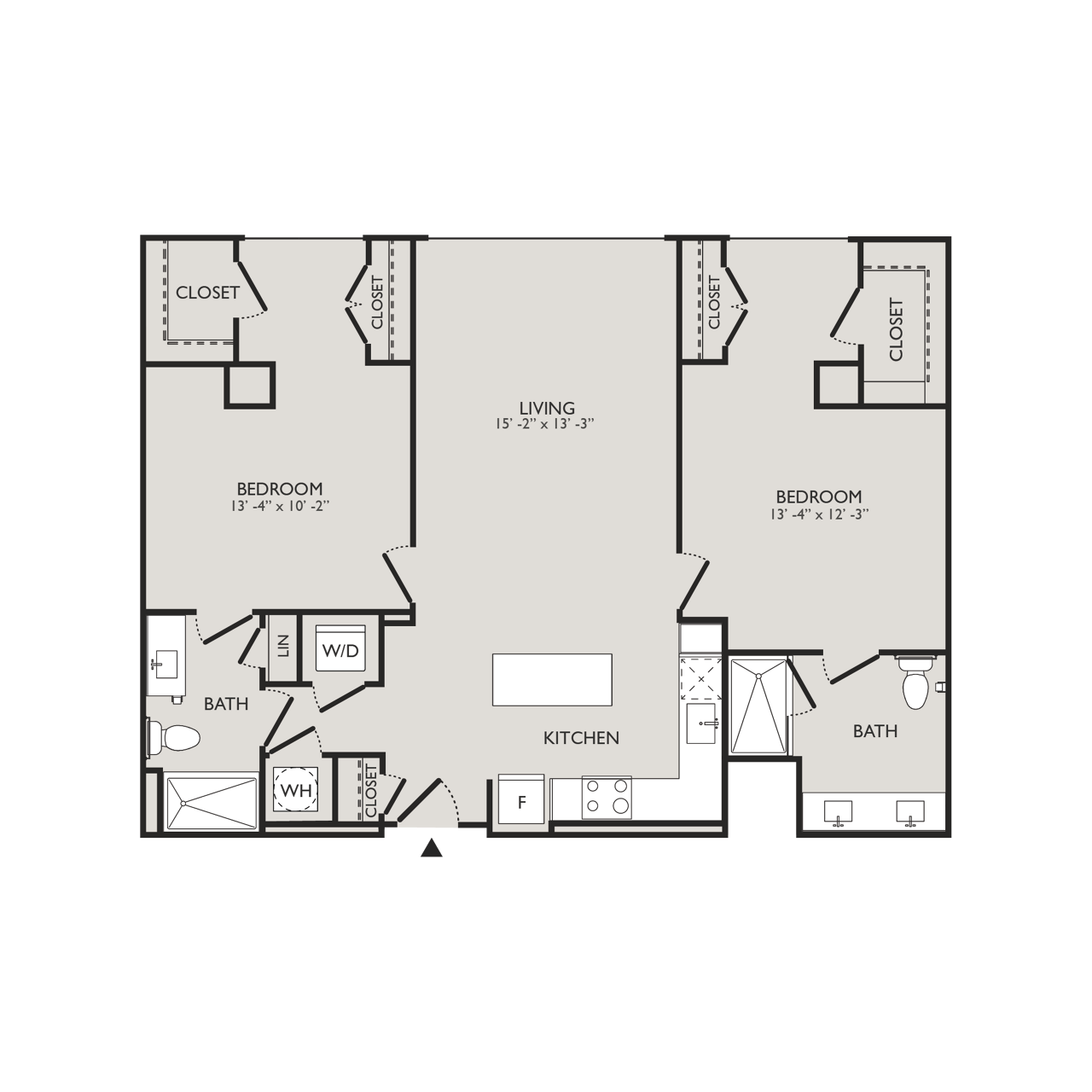 Upton Place - Washington DC - 2 bed Floor plan diagram 