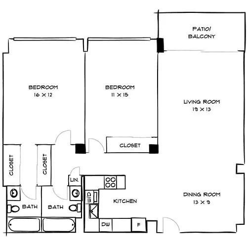 Flamingo South Beach - Miami, FL - Floor Plan Diagram
