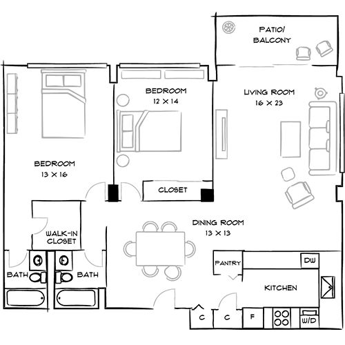 2D Diagram Furnished