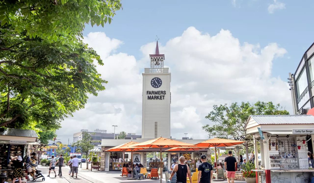 Broadcast Center - Los Angeles, CA - Exterior shot of Farmer's Market 