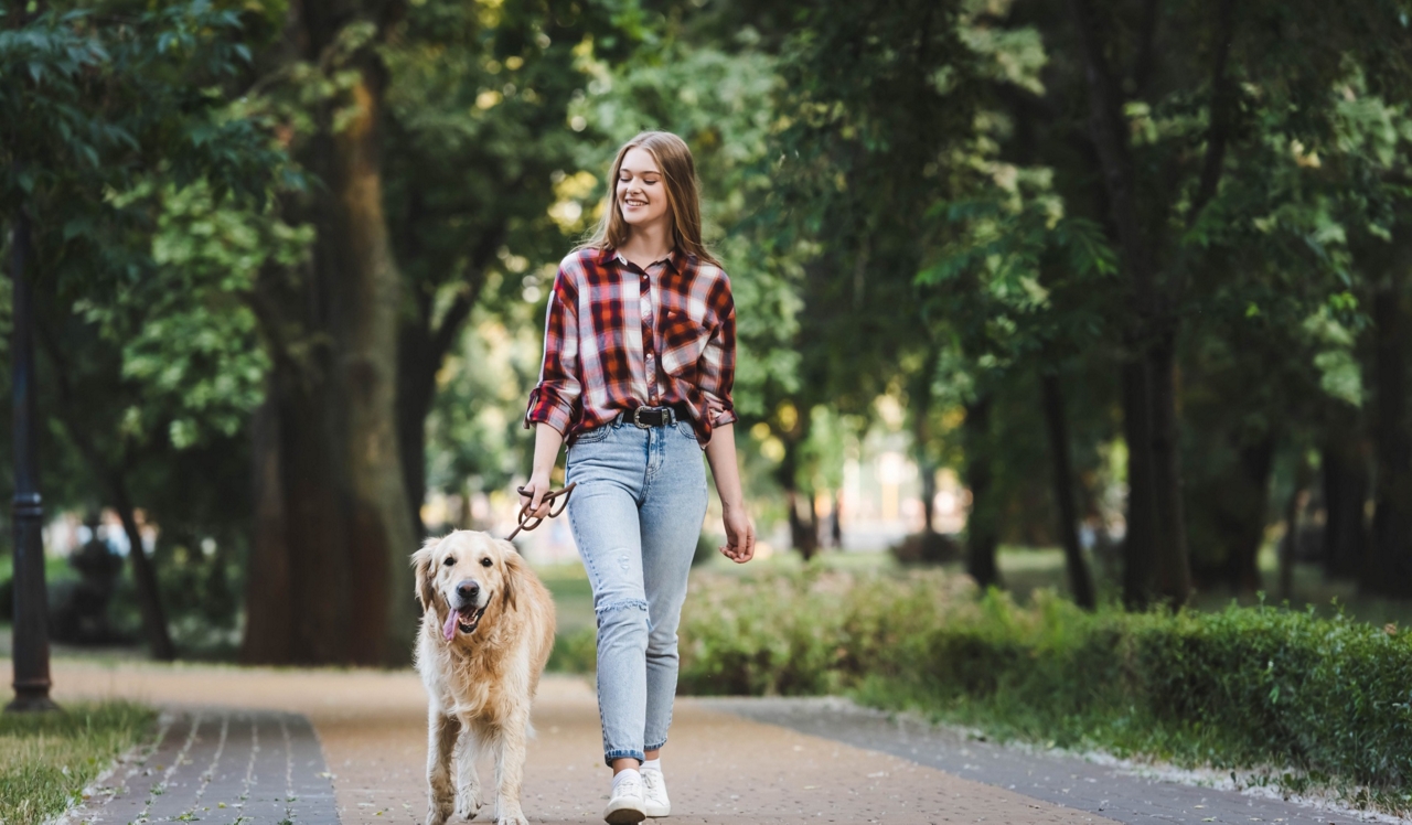 Eldridge Townhomes, Elmhurst, IL - Person Walking Dog