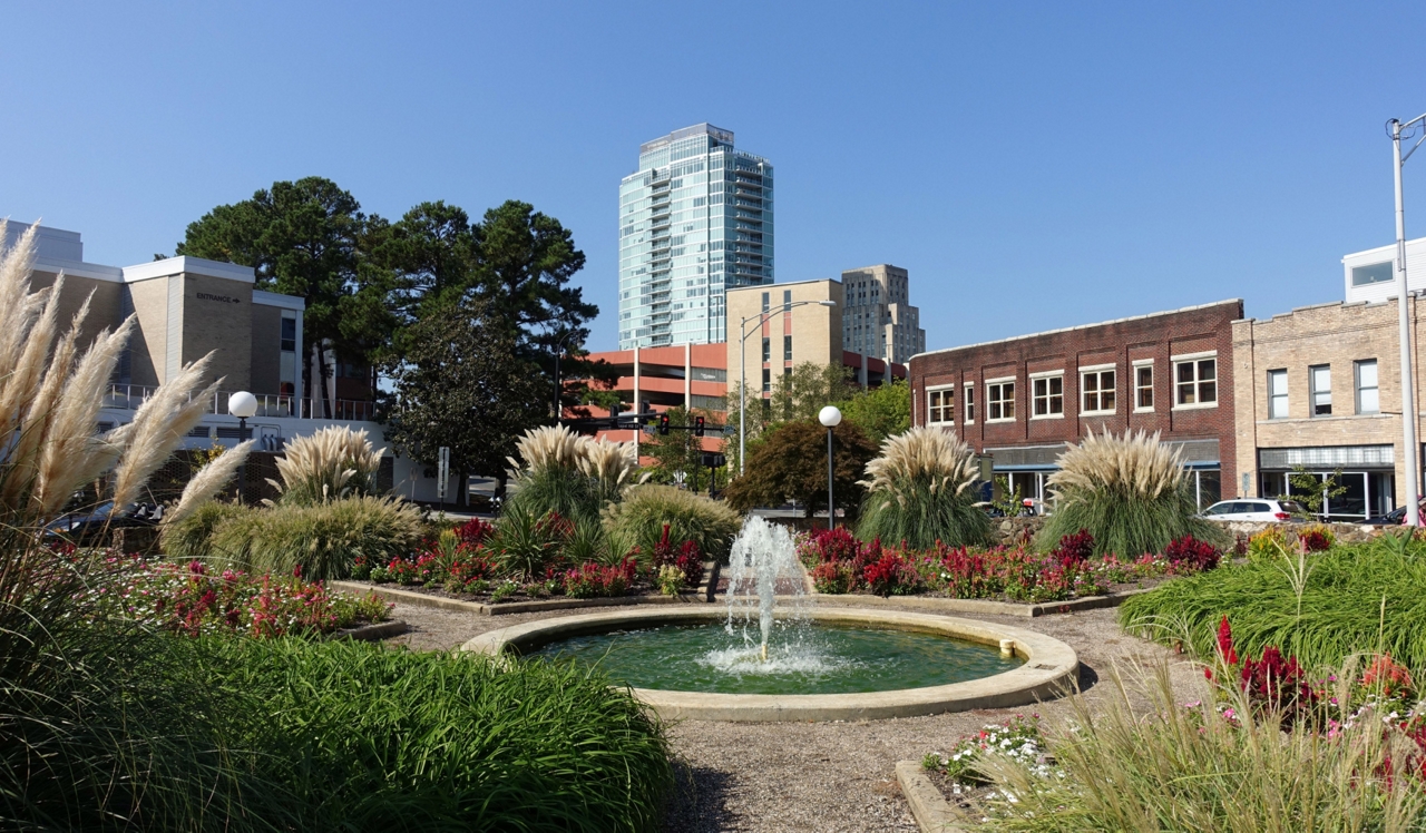 Fountain near the research triangle