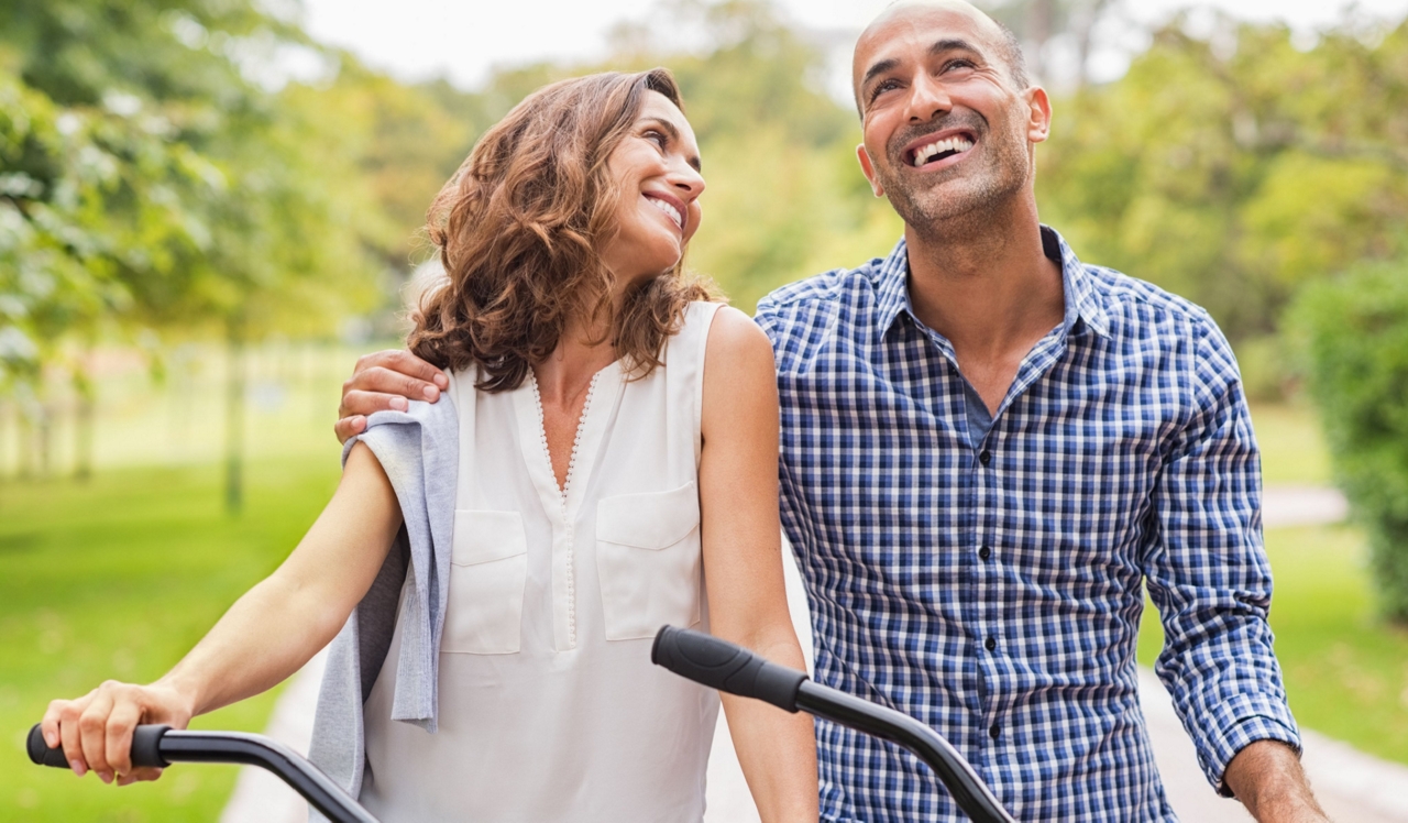 Monterey Grove - San Jose, CA - Couple Biking