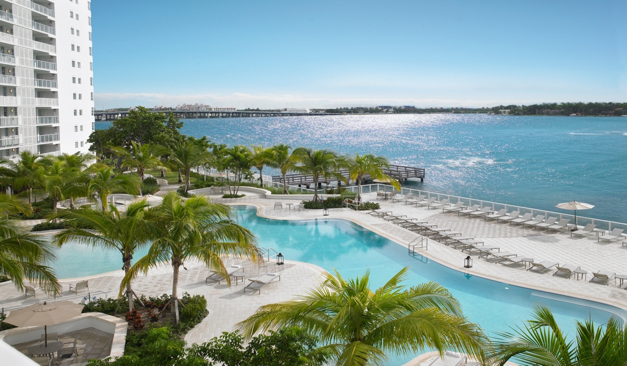 Southgate Towers - Miami, Fl - Pool Deck with Bay View