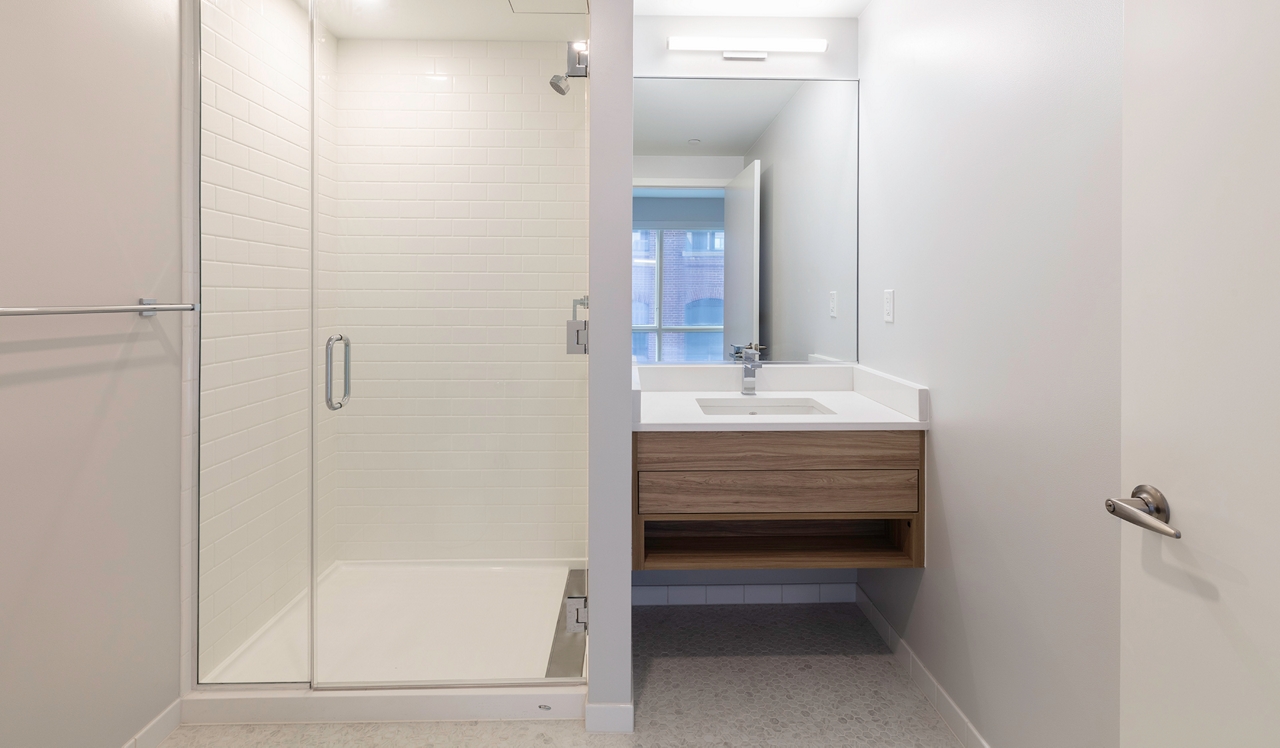 Prism - Interior - Kendall Square Apartments bathroom.