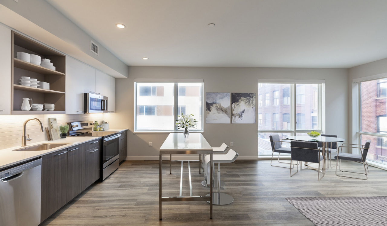 Prism - Interior - Kendall Square Apartments kitchen