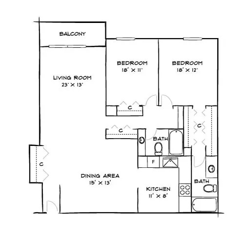 North Park - Chevy Chase, MD - Potomac Floor Plan Diagram