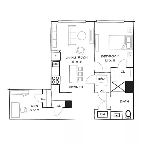 Prism - Kendall Square Apartments - Floor Plan Diagram