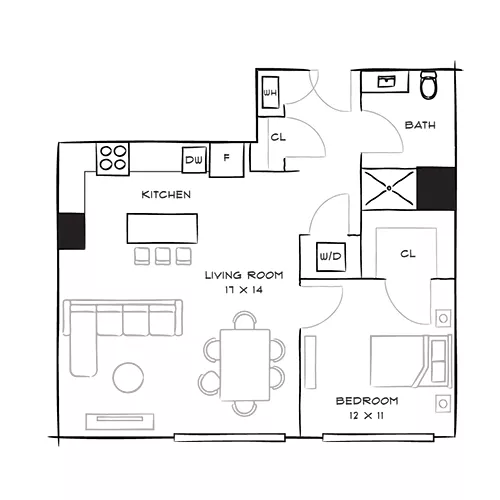 Prism - Kendall Square Apartments - Floor Plan Diagram