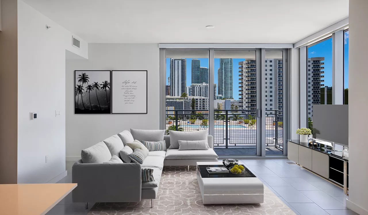 The Watermarc at Biscayne Bay - Miami, FL - Living Room