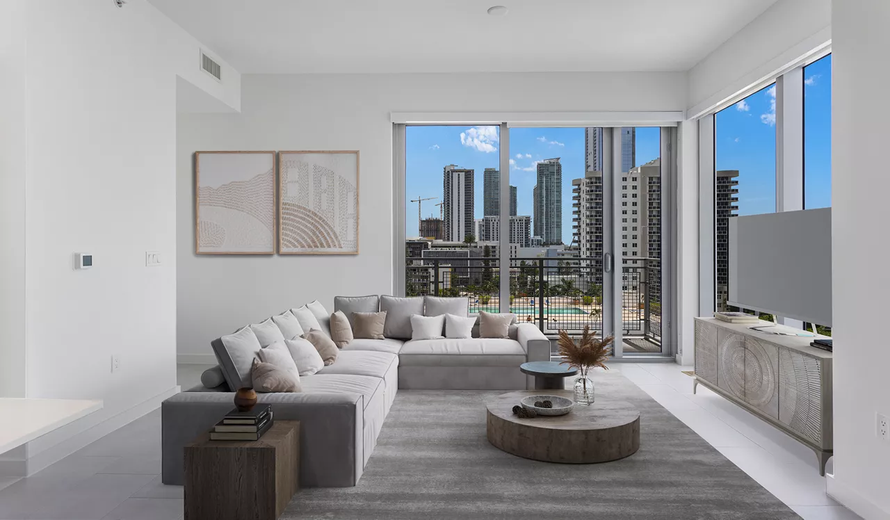The Watermarc at Biscayne Bay - Miami, FL - Living Room