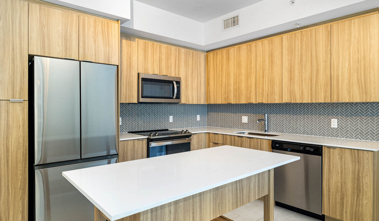 The Watermarc at Biscayne Bay - Miami, FL - Interior Kitchen and Living Room