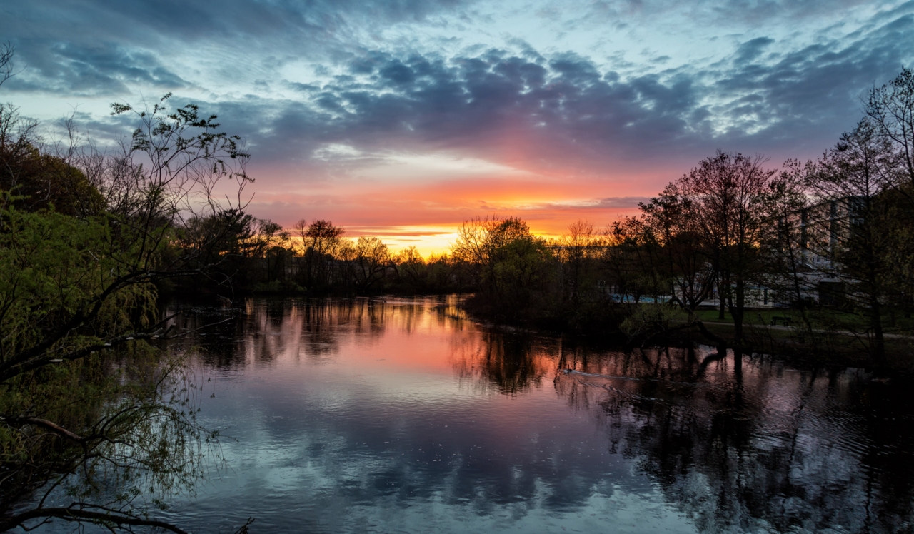 Charlesbank - Watertown MA - Sunset over water