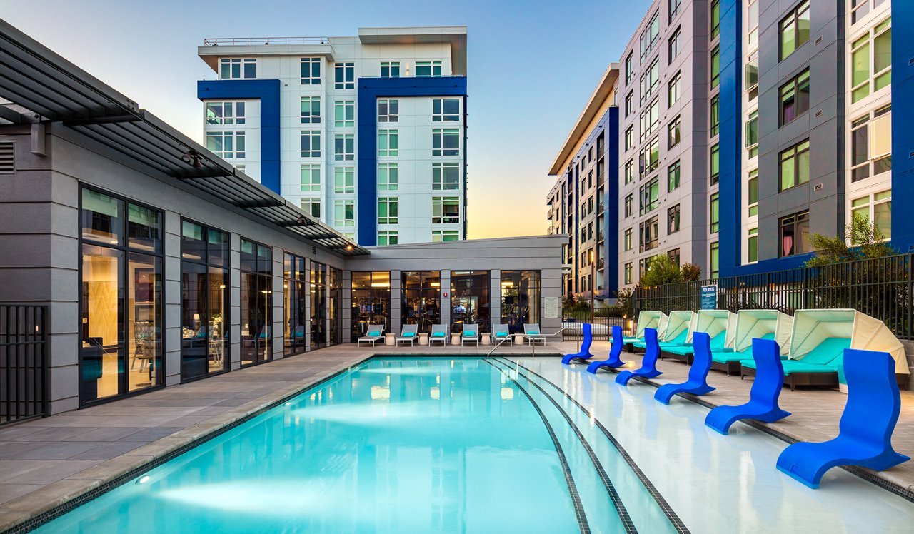 Luxury Apartment Homes and Penthouses available for rent in Redwood City, CA - Indigo Apartment Homes - Swimming Pool 