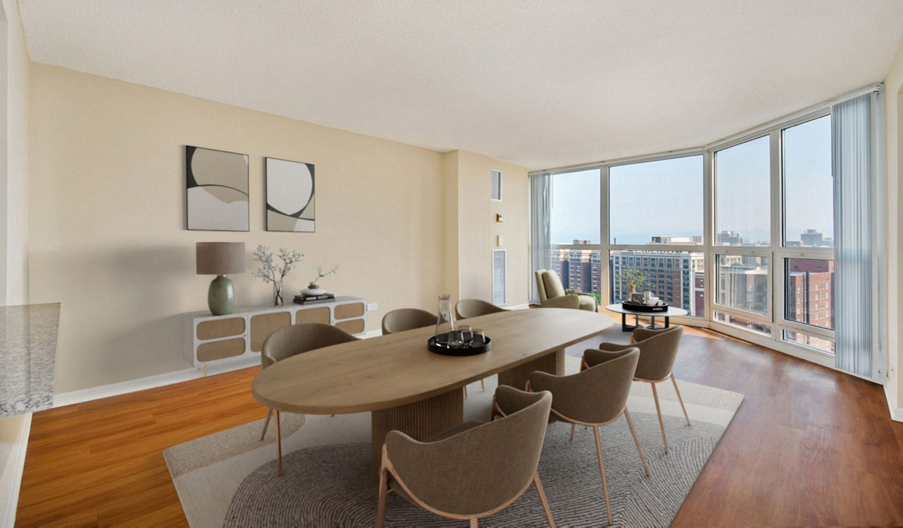 Hyde Park Tower - Chicago, IL - living room