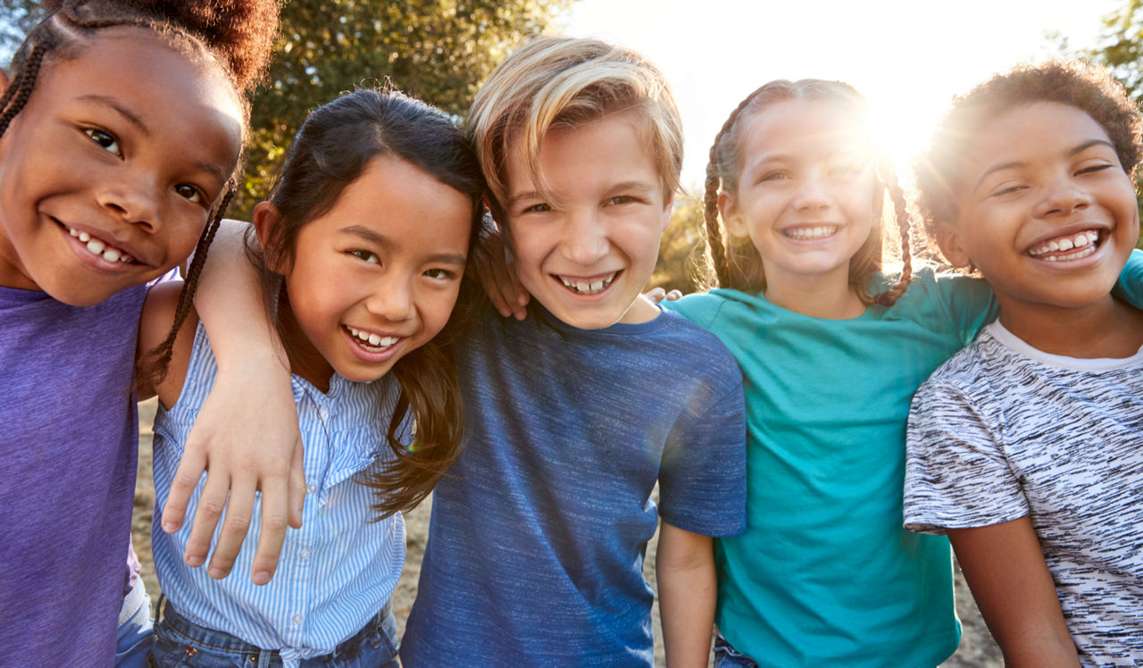 Royal Crest Estates - North Andover, MA - 5 young children lined up, smiling