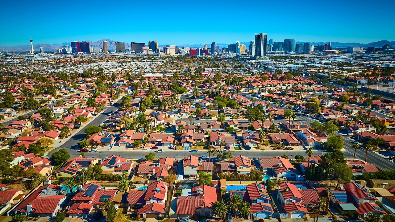 Las Vegas Suburbs Neighborhood View