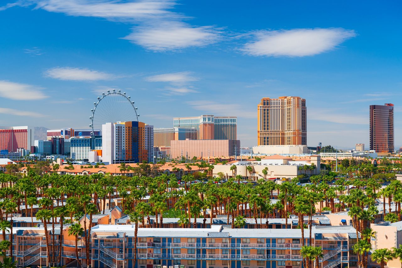 Aerial view of Las Vegas Skyline