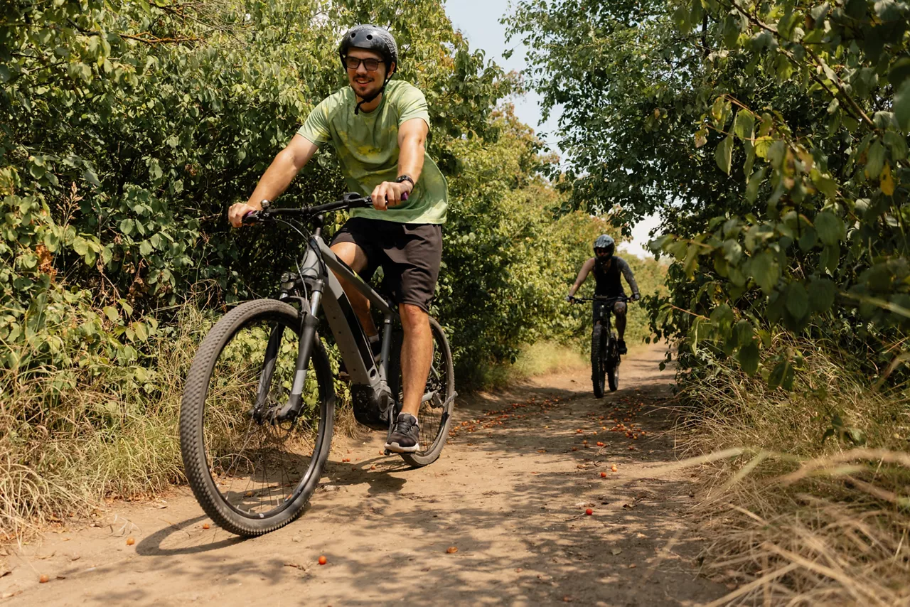 Mountain biker