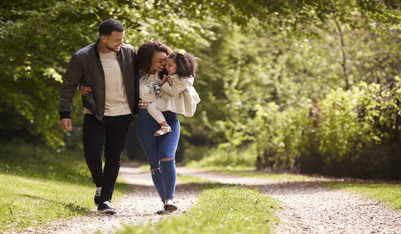 Olde Towne Residences - Raleigh, NC  - Family Walking on path
