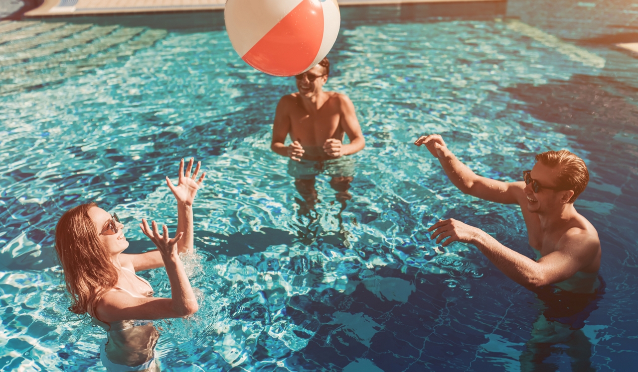 Creekside - Denver, CO - Friends floating in a pool