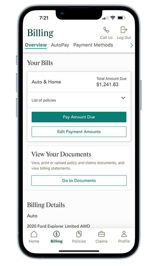 File claims, pay bills and view policies on the Amica mobile app