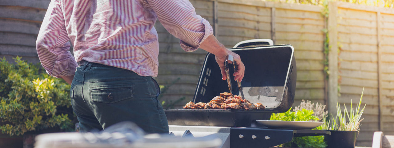 A person grilling.