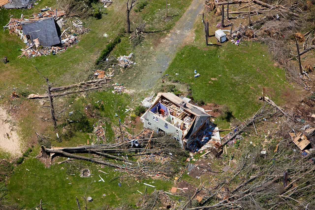 Tornado damage
