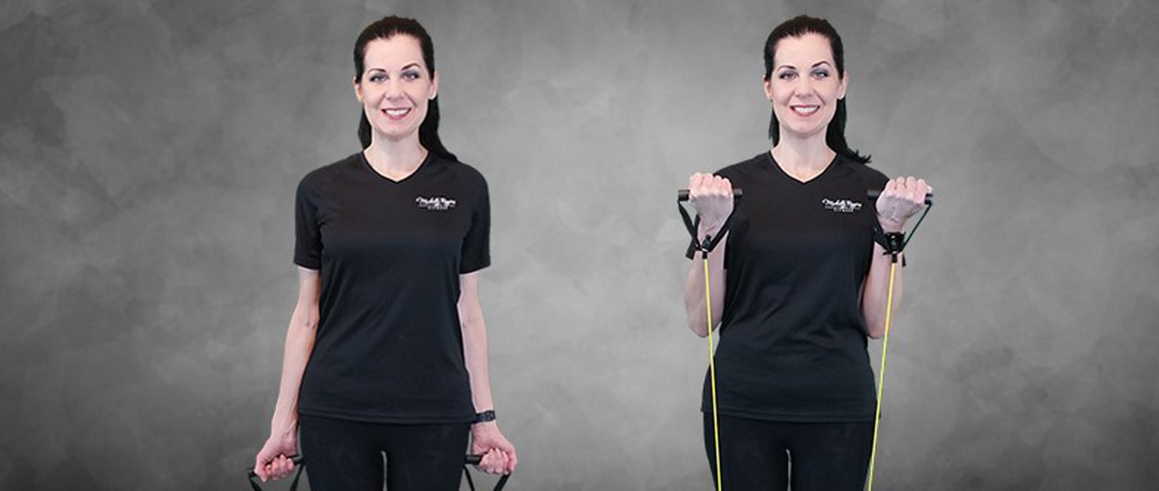 5 minute resistance band tricep online workout