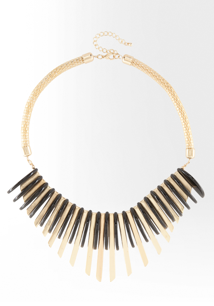 Metal Geometric Statement Necklace – Web Exclusive | Fashion Collection