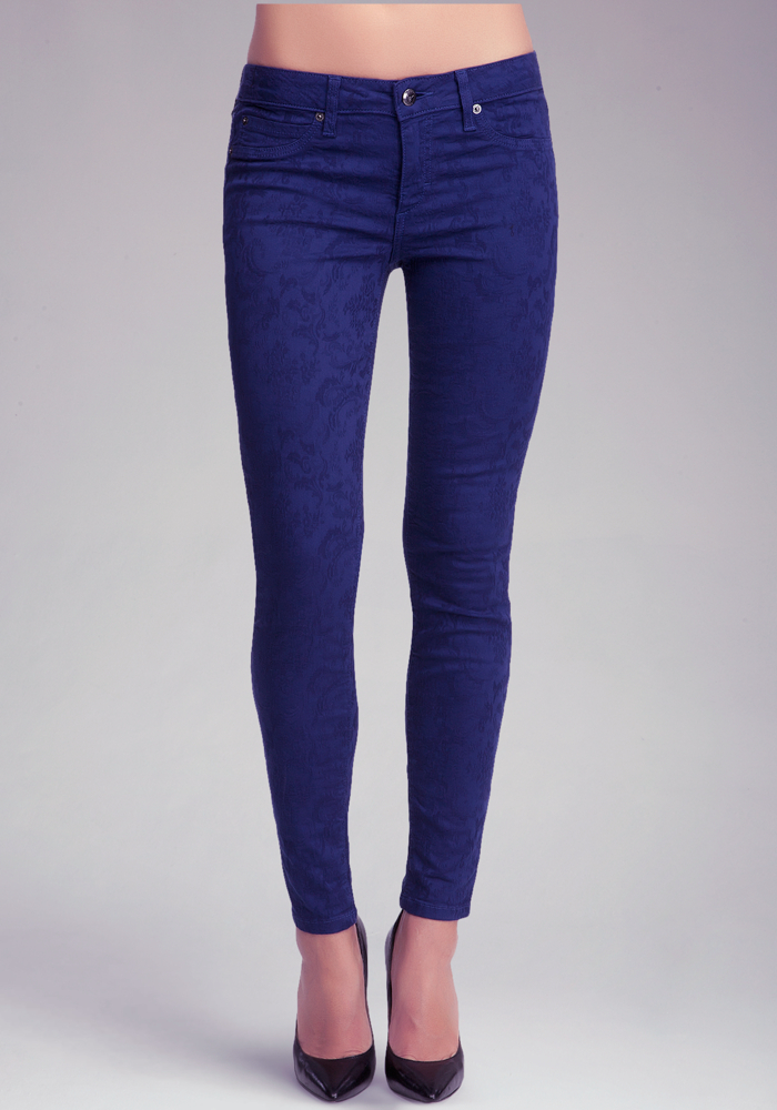 Floral Jacquard Icon Skinny Jeans - All Jeans | bebe