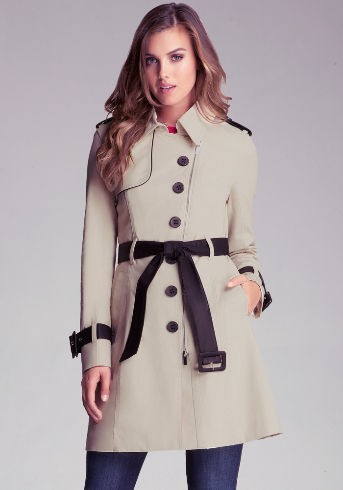 Zip Front Contrast Trench