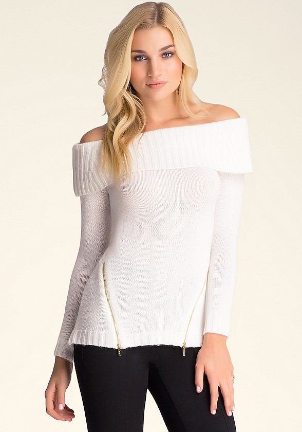 Marilyn Zip Detail Sweater - All New Arrivals | bebe