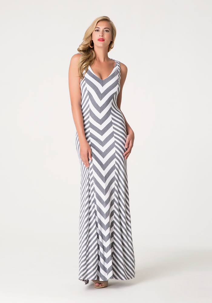 Chevron Striped Maxi Dress - Maxi Dresses | bebe