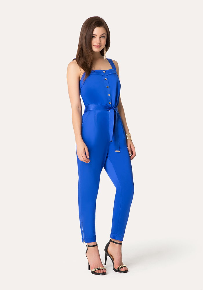 Silk Satin Cami Jumpsuit - Dresses - Jumpsuits & Rompers | bebe