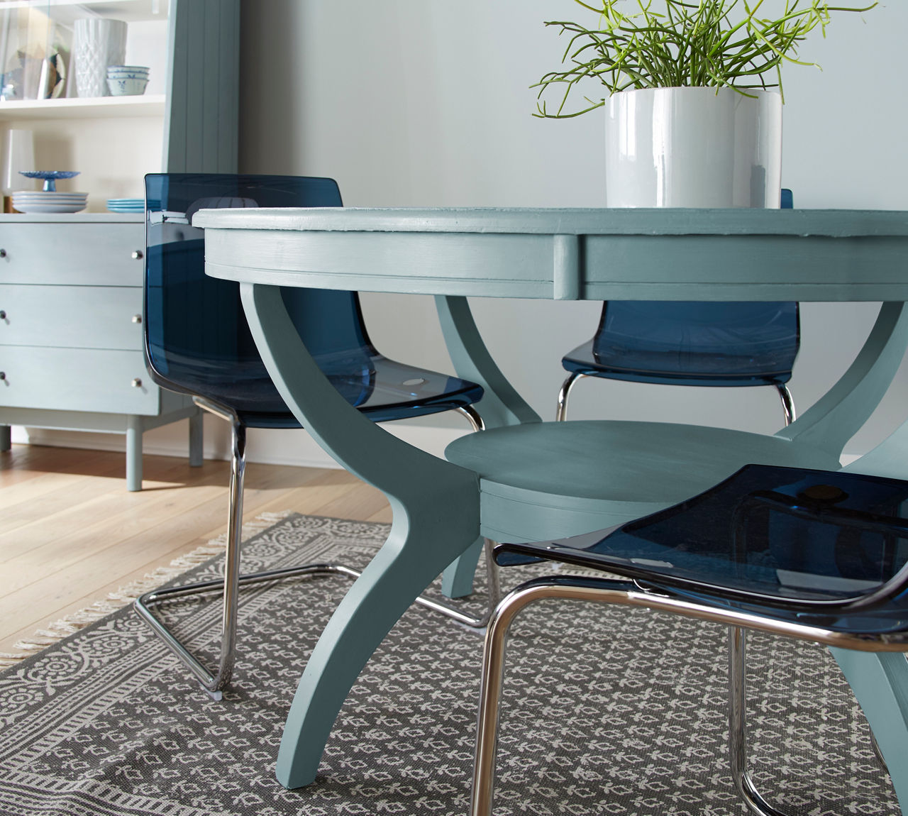 CHALK painted in BLUE JUNIPER